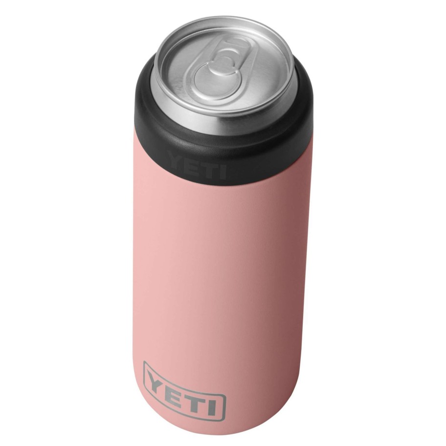 Coolers & Water Bottles * | Yeti Drinkware Accessories Rambler 12-Oz Stainless Steel Colster Slim Can Insulator, Sandstone Pink