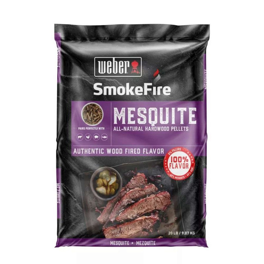 Grills & Outdoor Cooking * | Weber Smokefire Mesquite 20-Lb Grill Pellets