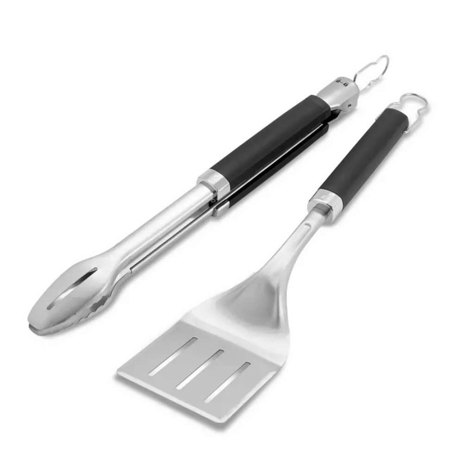 Grills & Outdoor Cooking * | Weber Grilling Tools & Utensils Precision Grill Tongs And Spatula Set