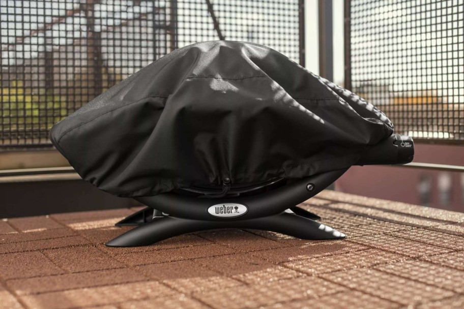 Grills & Outdoor Cooking * | Weber Grill Covers 17.3-In W X 26.3-In H Black Gas Grill Cover