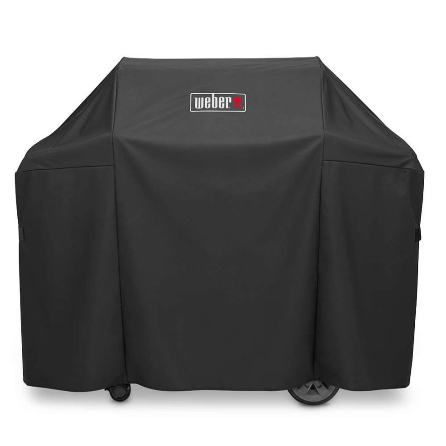 Grills & Outdoor Cooking * | Weber Grill Covers 58-In W X 44.5-In H Black Gas Grill Cover