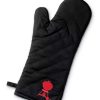 Grills & Outdoor Cooking * | Weber Grilling Apparel Black Cotton Grill Mitt