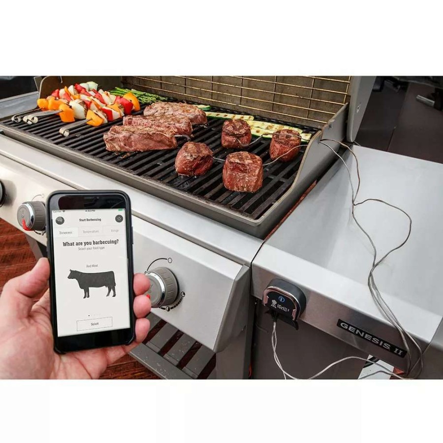 Grills & Outdoor Cooking * | Weber Meat Thermometers Igrill Digital Leave Bluetooth Compatibility Meat Thermometer