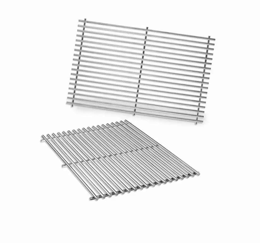 Grills & Outdoor Cooking * | Weber Grill Cooking Grates & Warming Racks 19.5-In X 13-In 2-Pack Rectangle Stainless Steel Cooking Grate