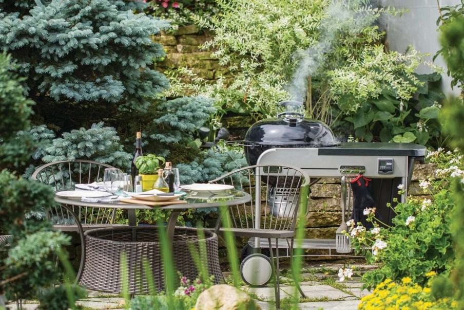 Grills & Outdoor Cooking * | Weber Charcoal Grills Performer Premium 22-In W Black Kettle Charcoal Grill