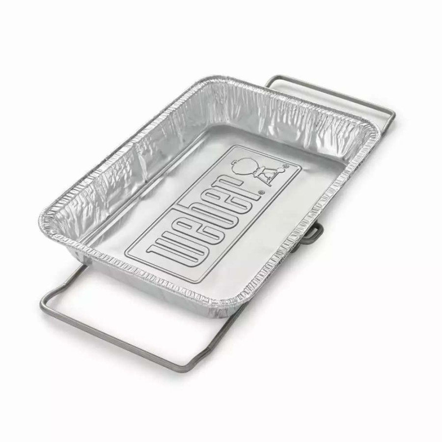 Grills & Outdoor Cooking * | Weber Grill Drip Pans & Cups Smokefire 1.28-In X 7.62-In W Disposable Aluminum Grill Drip Pan