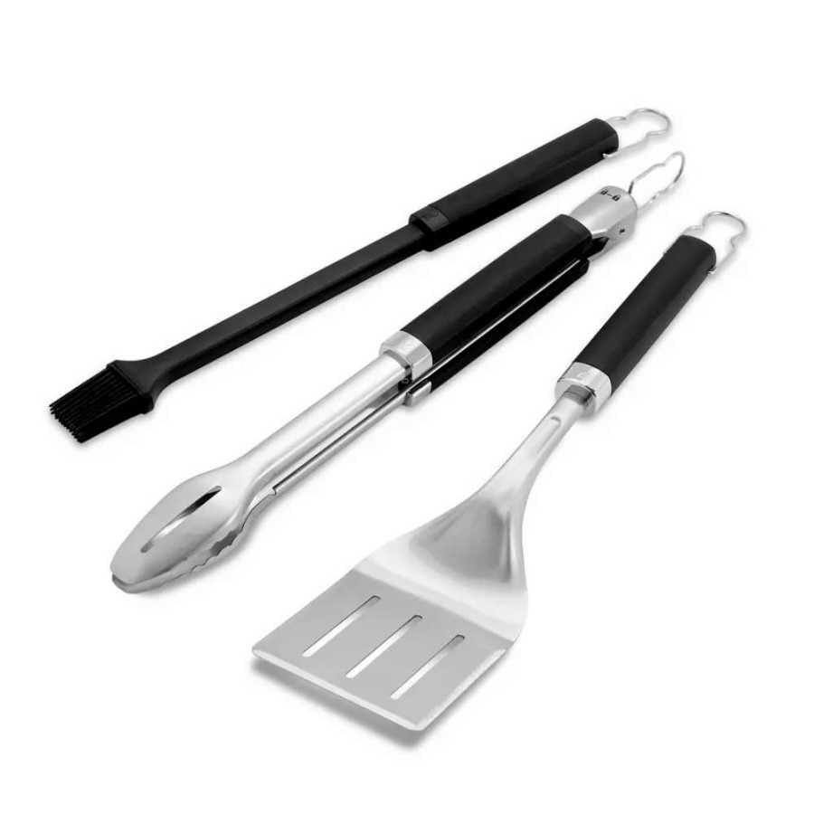 Grills & Outdoor Cooking * | Weber Grilling Tools & Utensils Precision 3-Piece Grill Tool Set