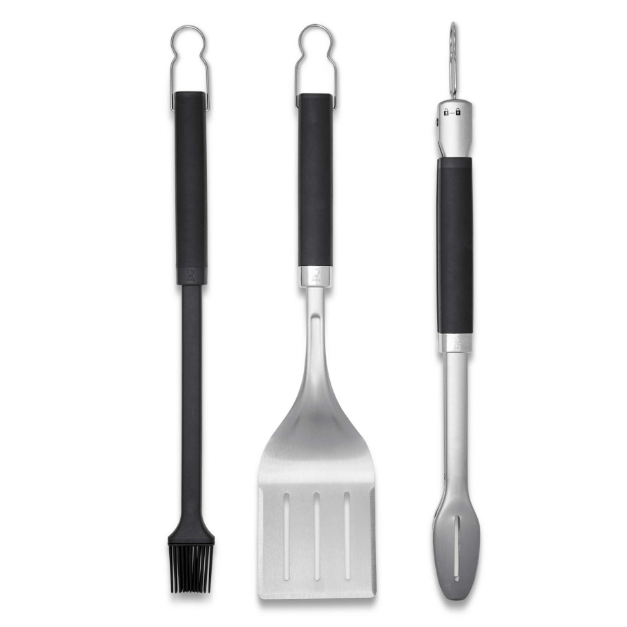 Grills & Outdoor Cooking * | Weber Grilling Tools & Utensils Precision 3-Piece Grill Tool Set