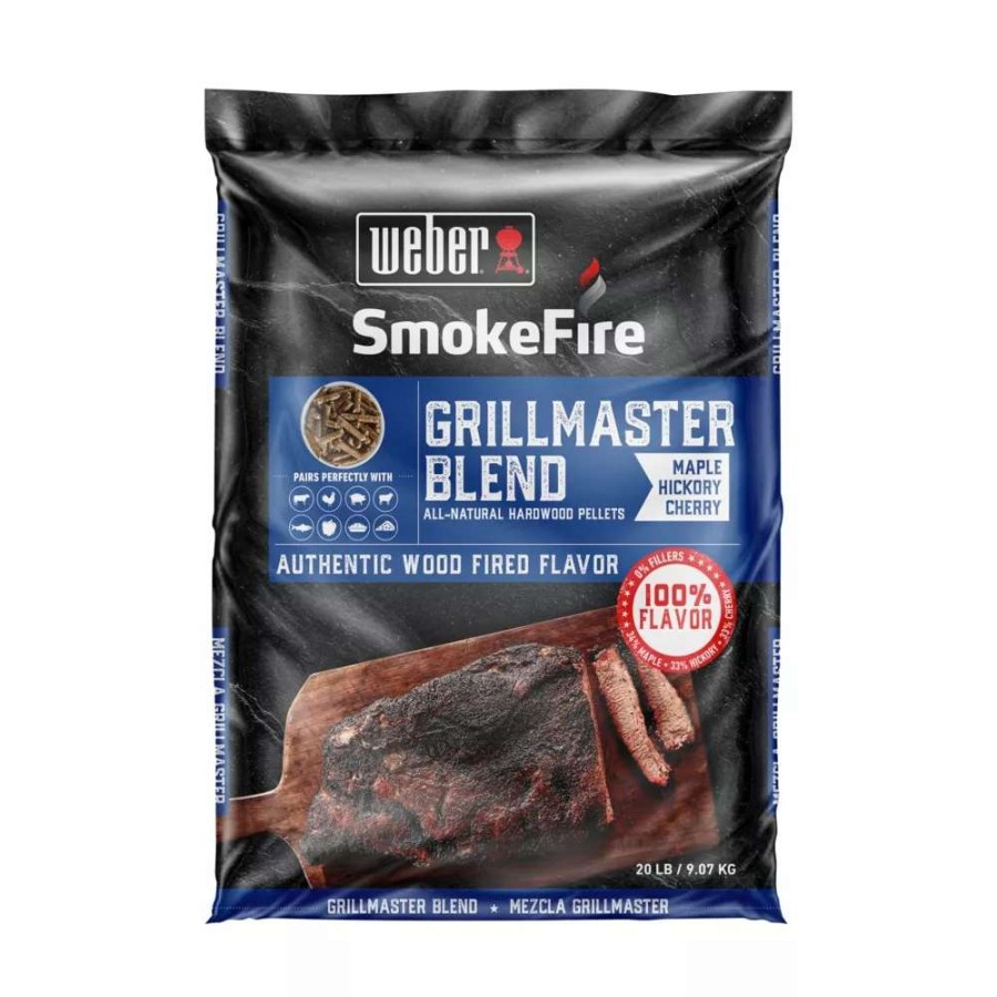 Grills & Outdoor Cooking * | Weber Smokefire Grillmaster Blend 20-Lb Grill Pellets