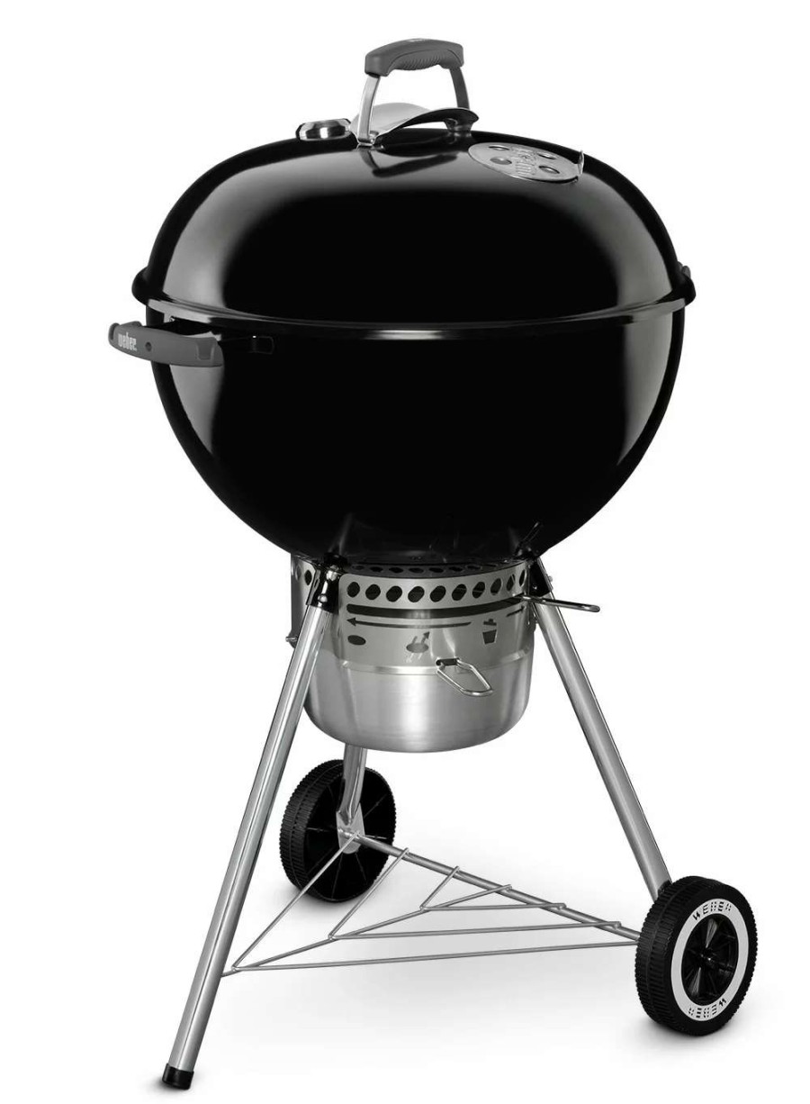 Grills & Outdoor Cooking * | Weber Charcoal Grills Original Kettle Premium 22-In W Black Kettle Charcoal Grill