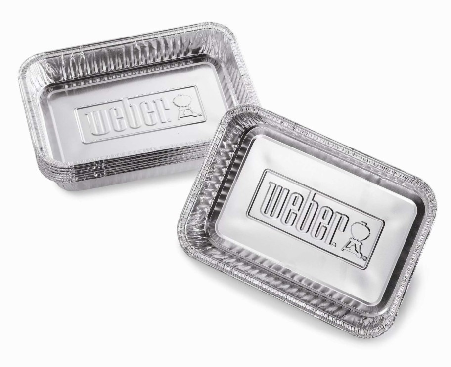 Grills & Outdoor Cooking * | Weber Grill Drip Pans & Cups 10-Pack 8.6-In L X 6-In W Disposable Aluminum Foil Grill Drip Pan