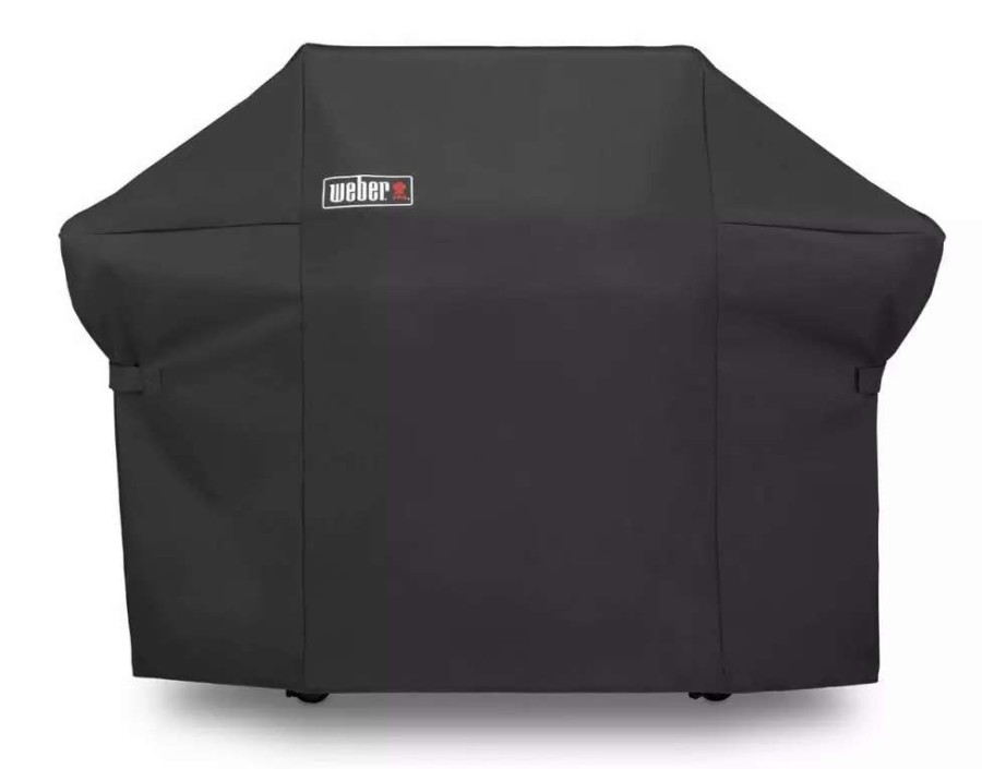 Grills & Outdoor Cooking * | Weber Grill Covers 26.8-In W X 47-In H Black Gas Grill Cover