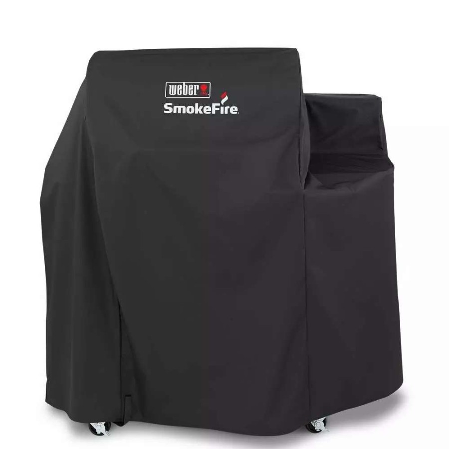 Grills & Outdoor Cooking * | Weber Grill Covers Smokefire Ex4 24Inches 29-In W X 44.5-In H Black Charcoal Grill Cover