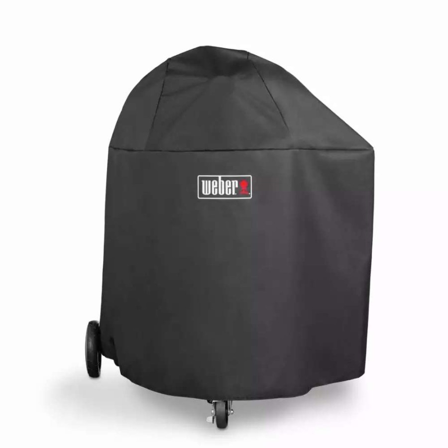 Grills & Outdoor Cooking * | Weber Grill Covers Summit Kamado E6 Charcoal Grill Cover 35.8-In W X 43-In H Black Kamado Grill Cover