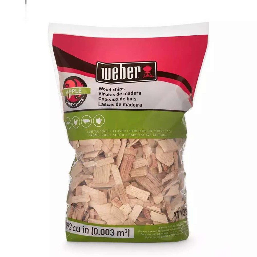 Grills & Outdoor Cooking * | Weber Apple 192 Cubic Inch(Es) Wood Chips