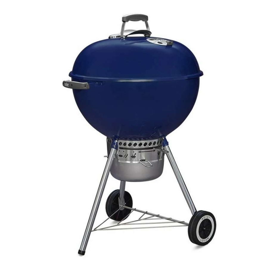 Grills & Outdoor Cooking * | Weber Charcoal Grills Original Kettle 22-In W Deep Ocean Blue Kettle Charcoal Grill