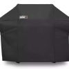 Grills & Outdoor Cooking * | Weber Grill Covers 26.8-In W X 47-In H Black Gas Grill Cover