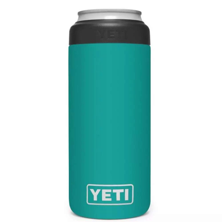 Coolers & Water Bottles * | Yeti Drinkware Accessories Rambler Stainless Steel Aquifer Blue Beverage Insulator